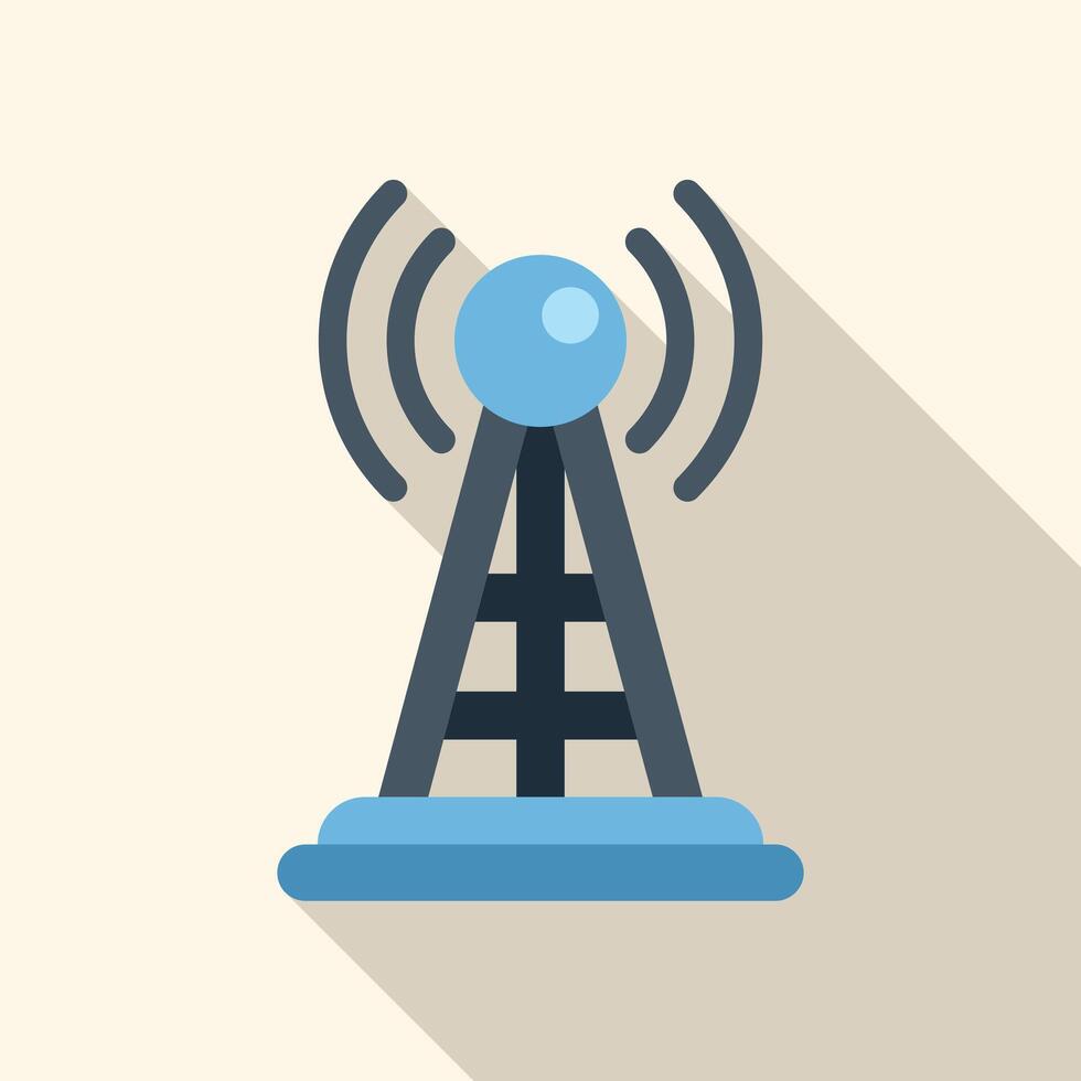 Radio tower transmitting signals for communication vector