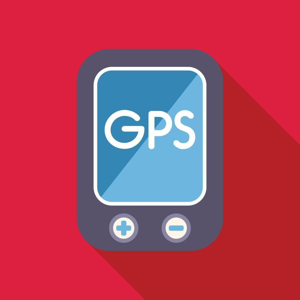 Gps navigator device showing navigation app on screen vector