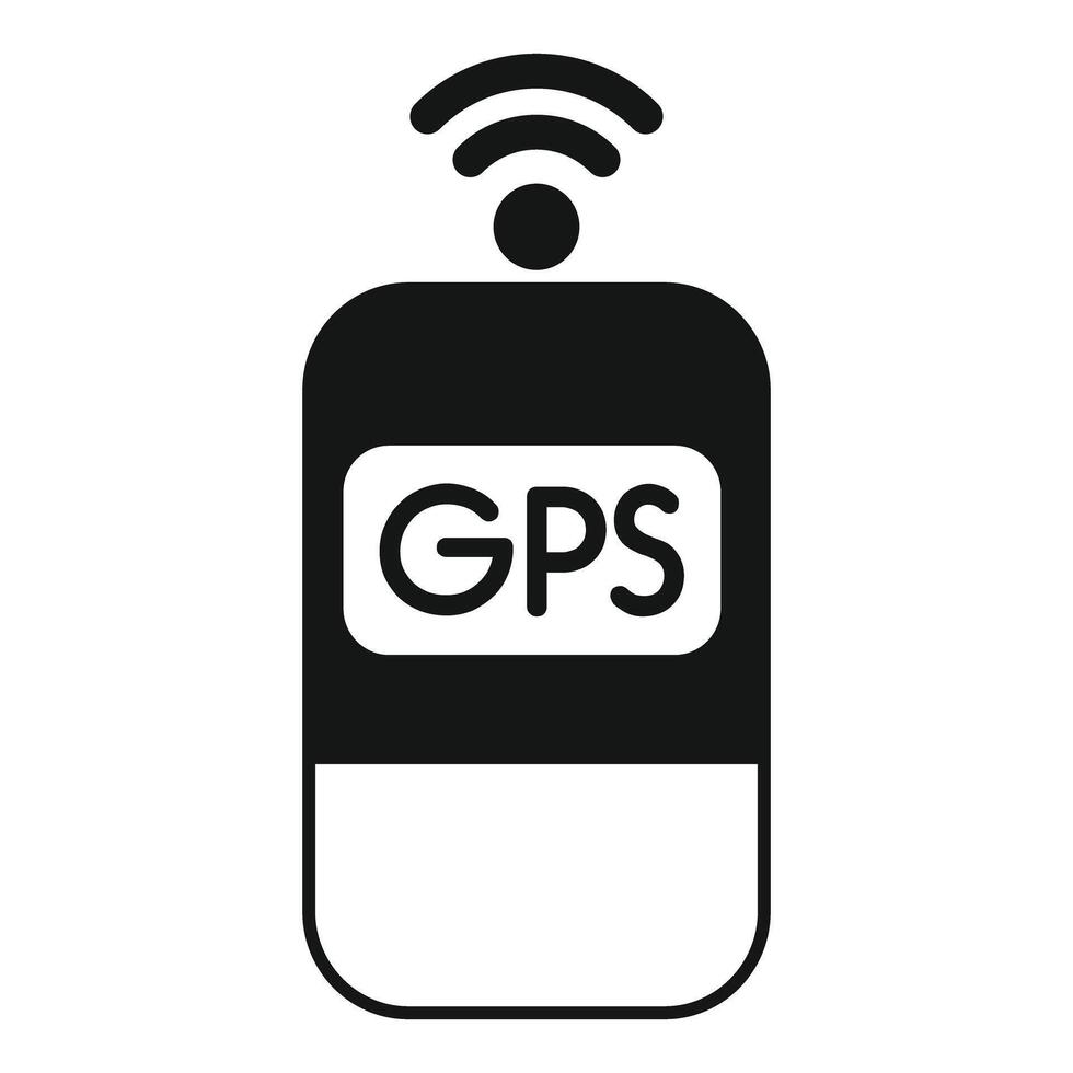 Mobile gps device sending location signal icon vector