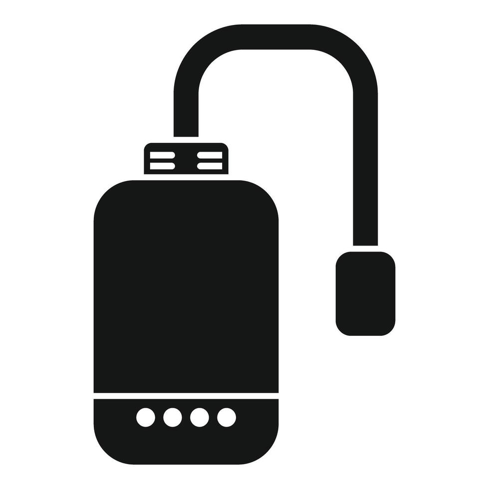 Portable ssd drive connecting to personal computer icon vector