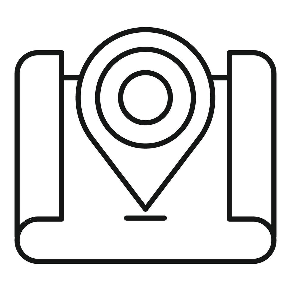 Location pin dropping on digital map for gps navigation vector