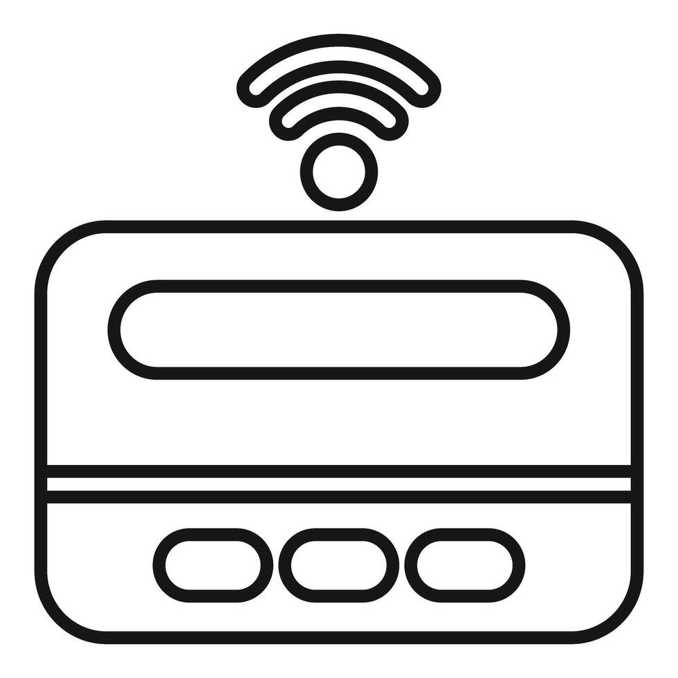 Credit card showing wireless payment system concept vector