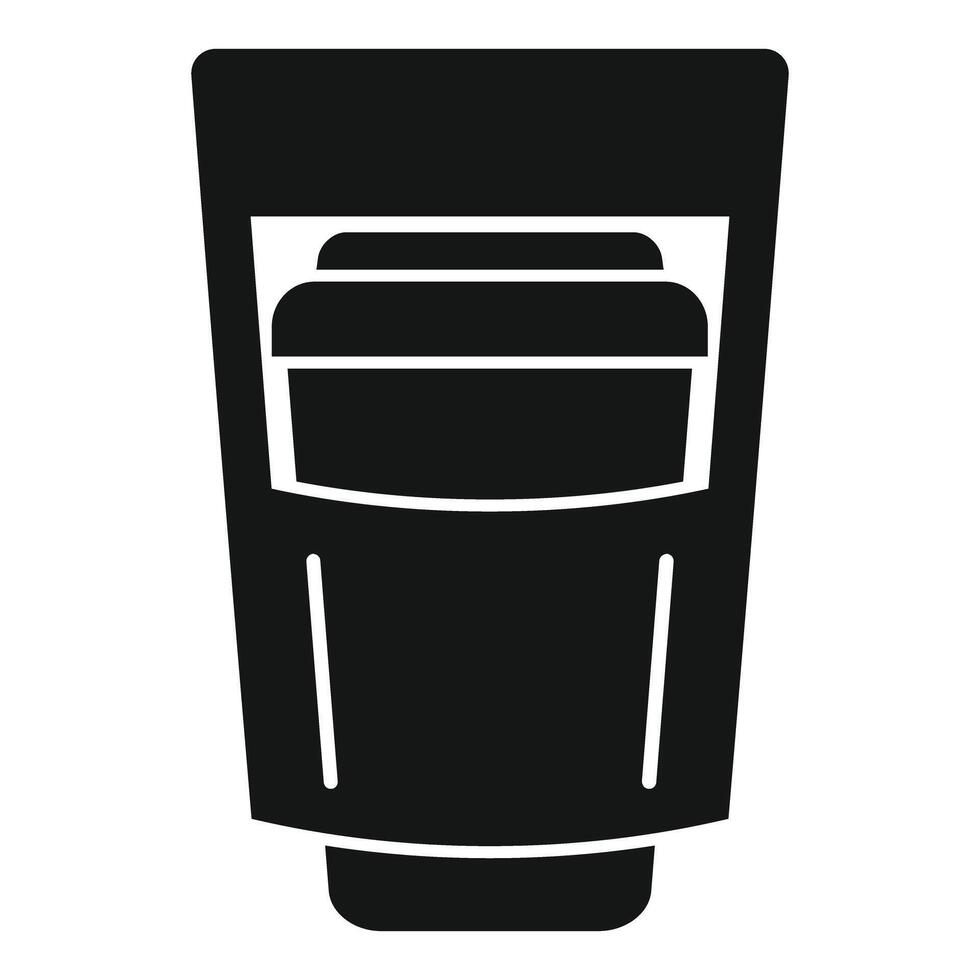 Paper bag with handles is being used to deliver a coffee vector