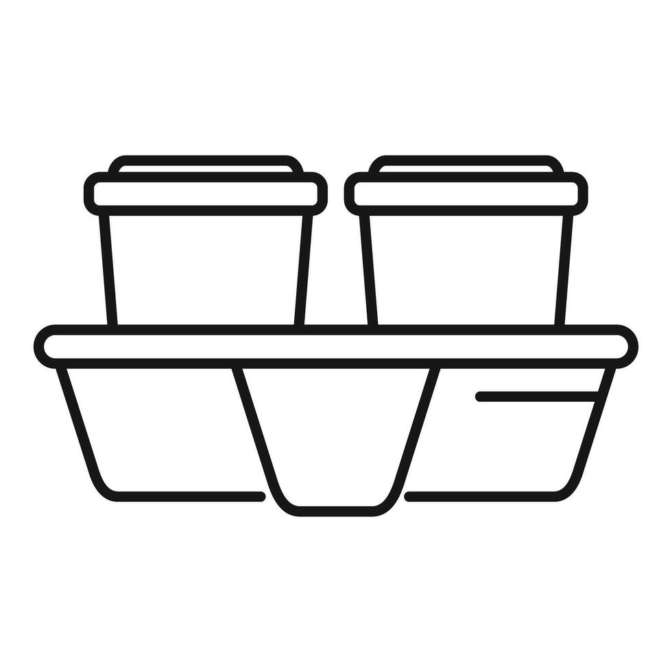 Coffee cup holder keeping drinks hot and ready to go vector