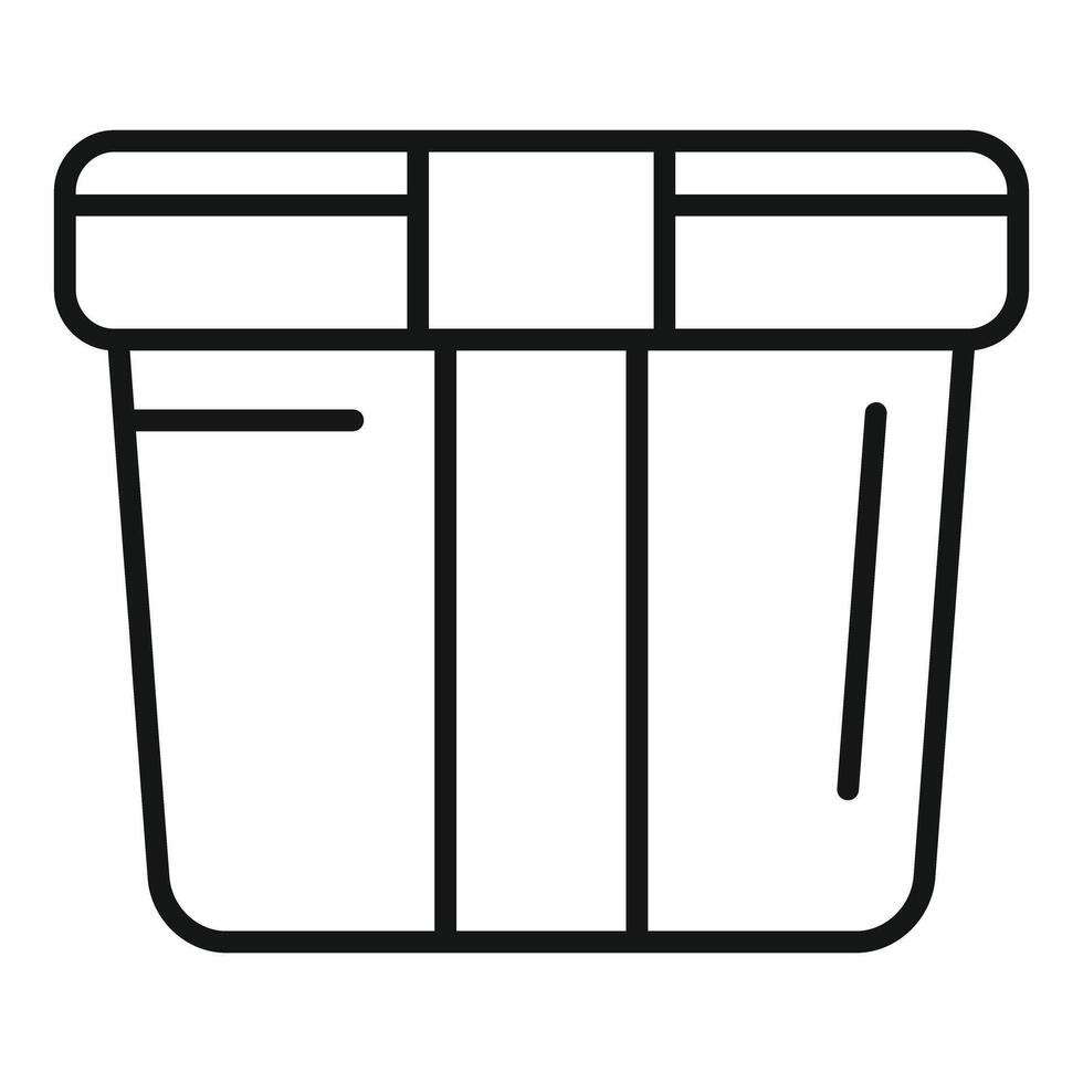 Plastic food container keeping food fresh and organized vector