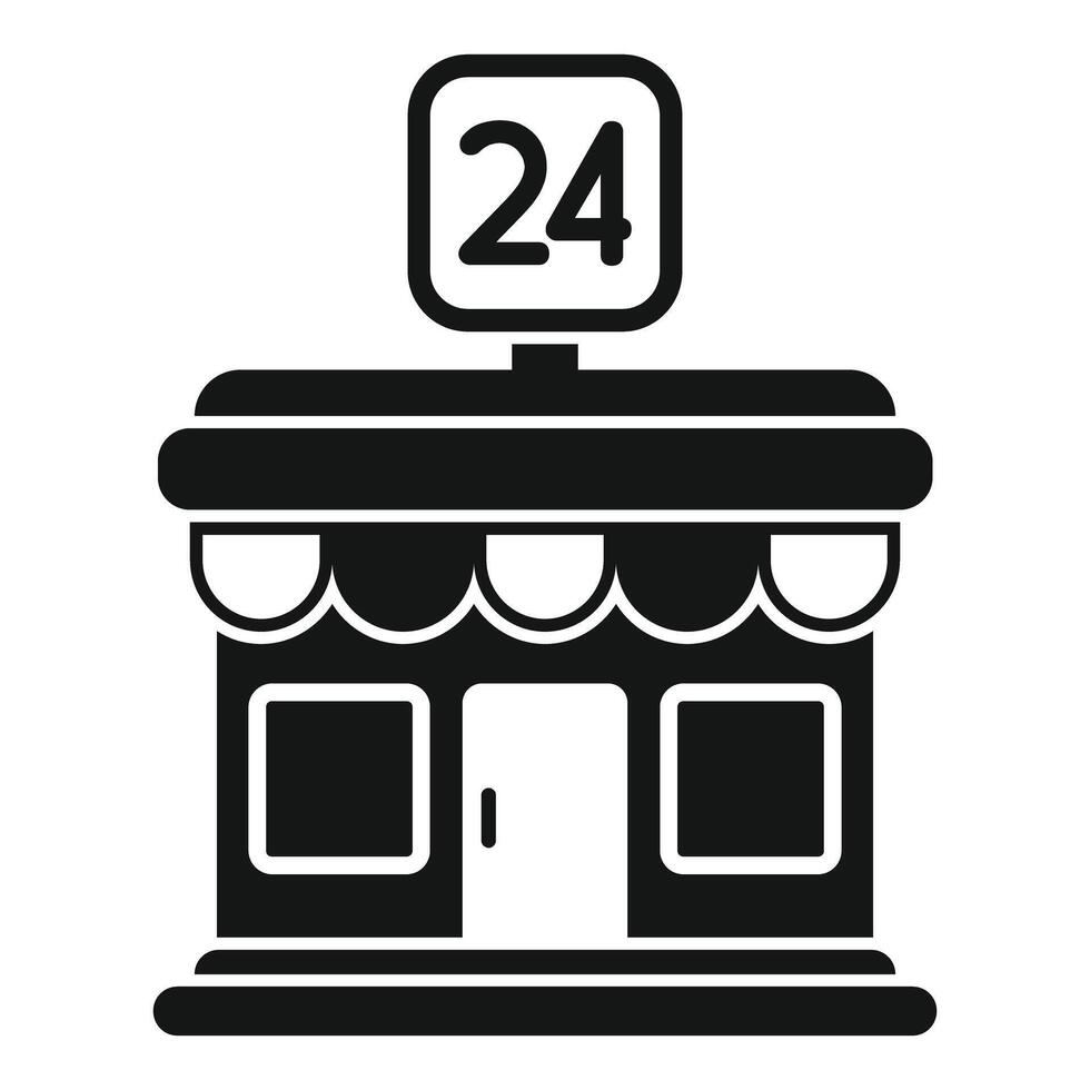 Small business open 24 hours a day offering services vector