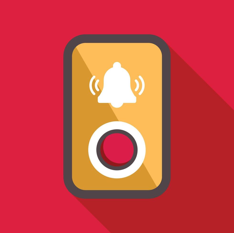 Smartphone showing notification alert with ringing bell and red button icon vector