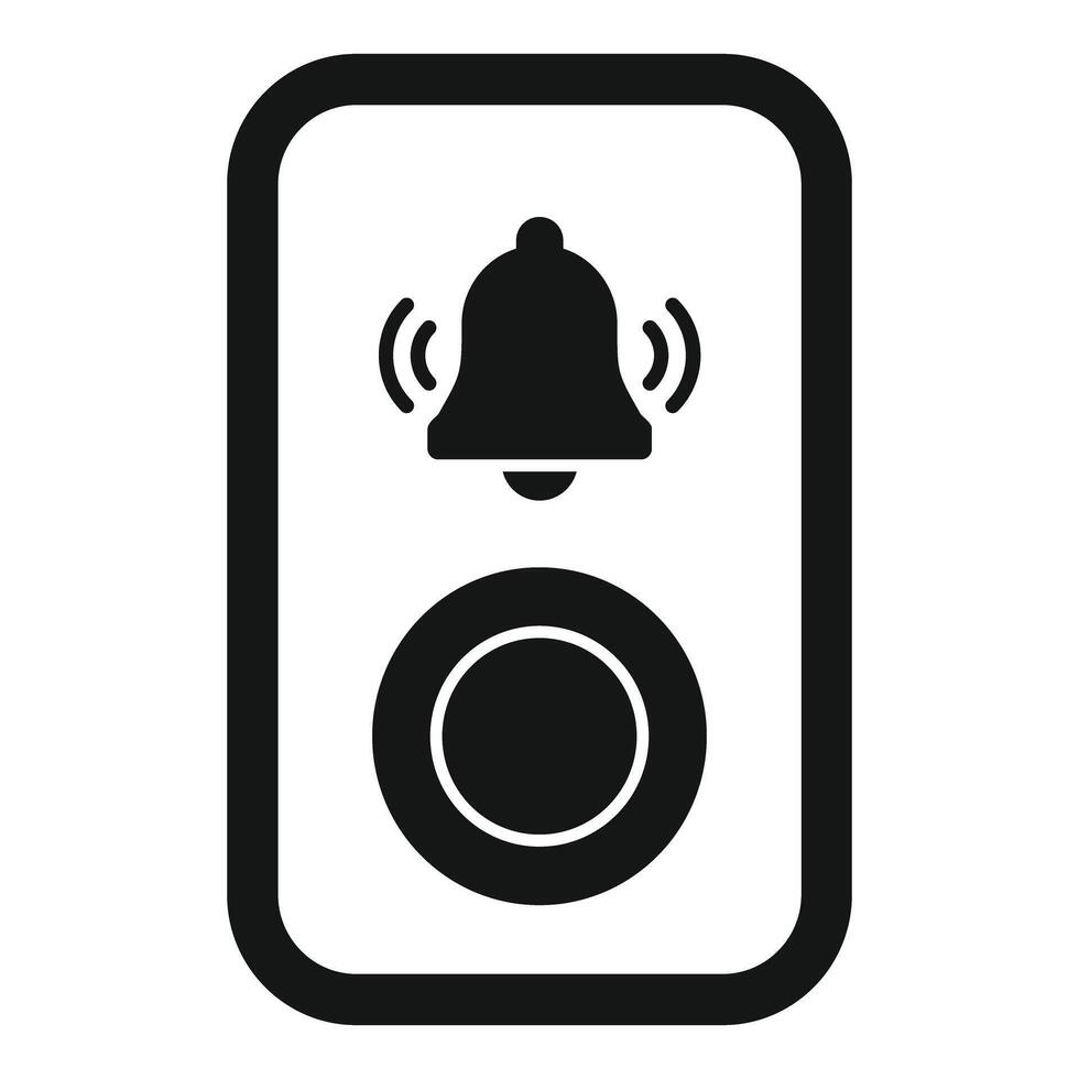 Doorbell ringing icon showing a visitor is calling vector