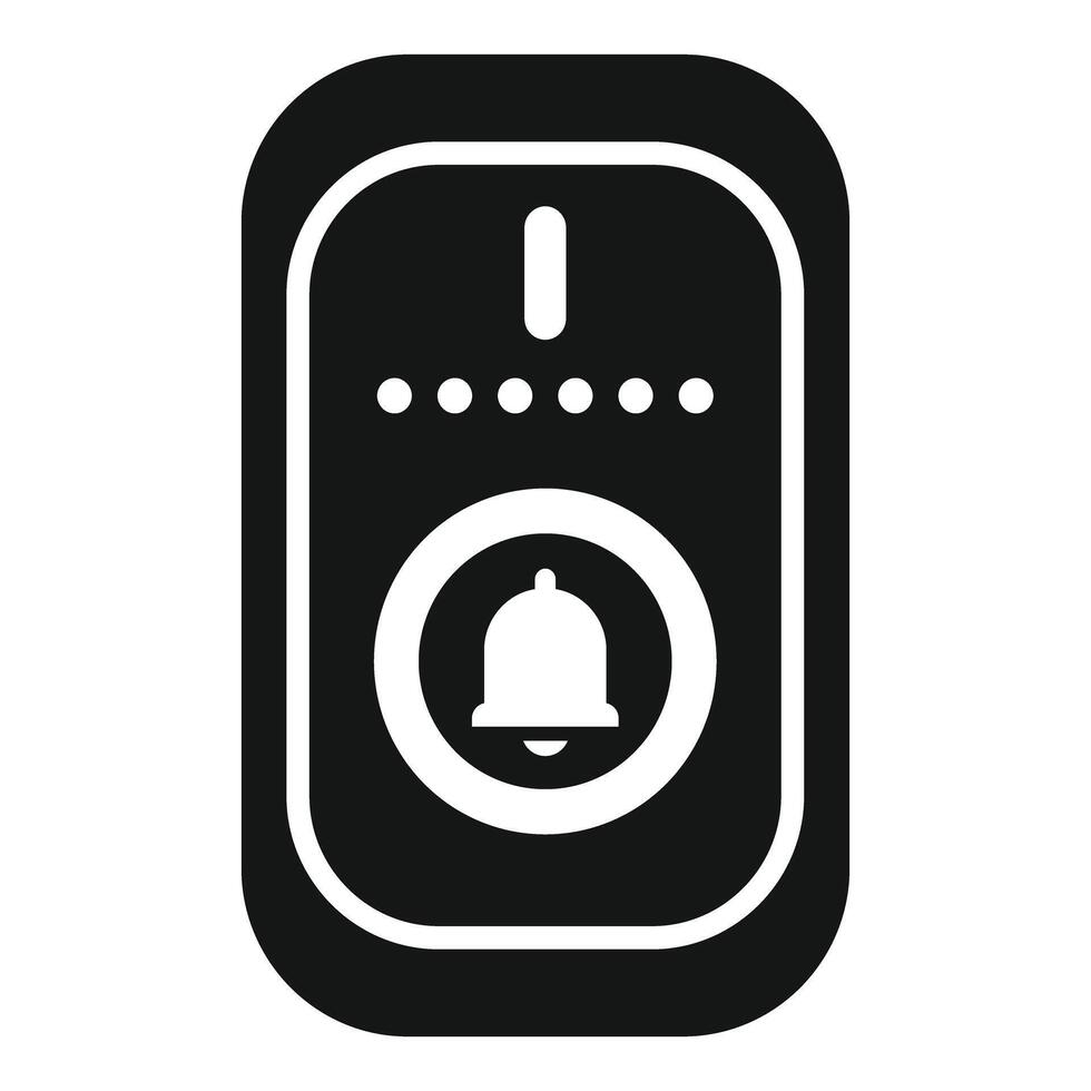 Black and white remote control showing notification bell icon vector