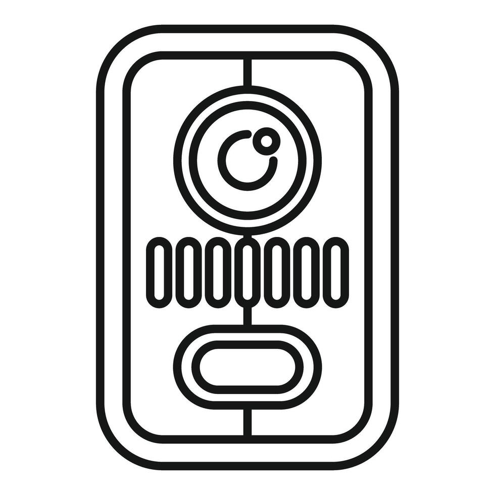Intercom system providing security and communication for modern homes vector