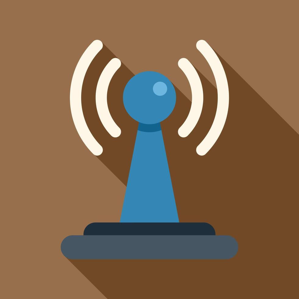 Wireless network symbol transmitting radio waves icon vector
