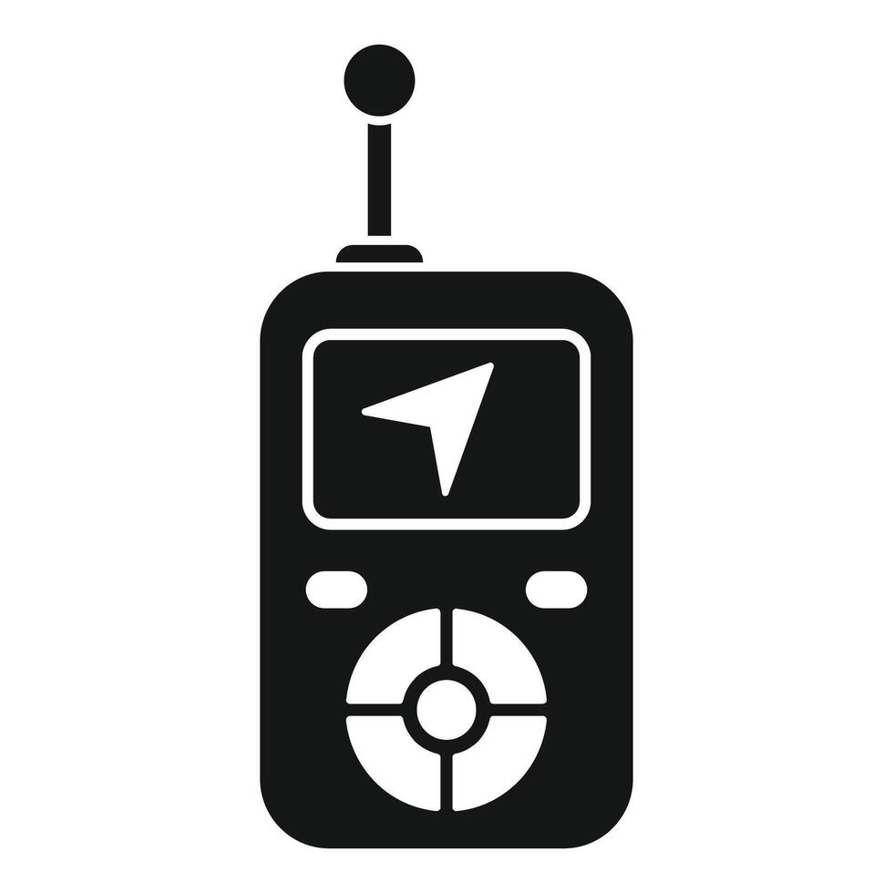 Gps navigator showing location with arrow sign on screen vector