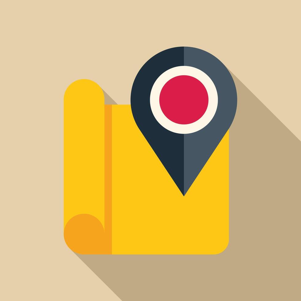 Location pin marking a point on a map for navigation vector