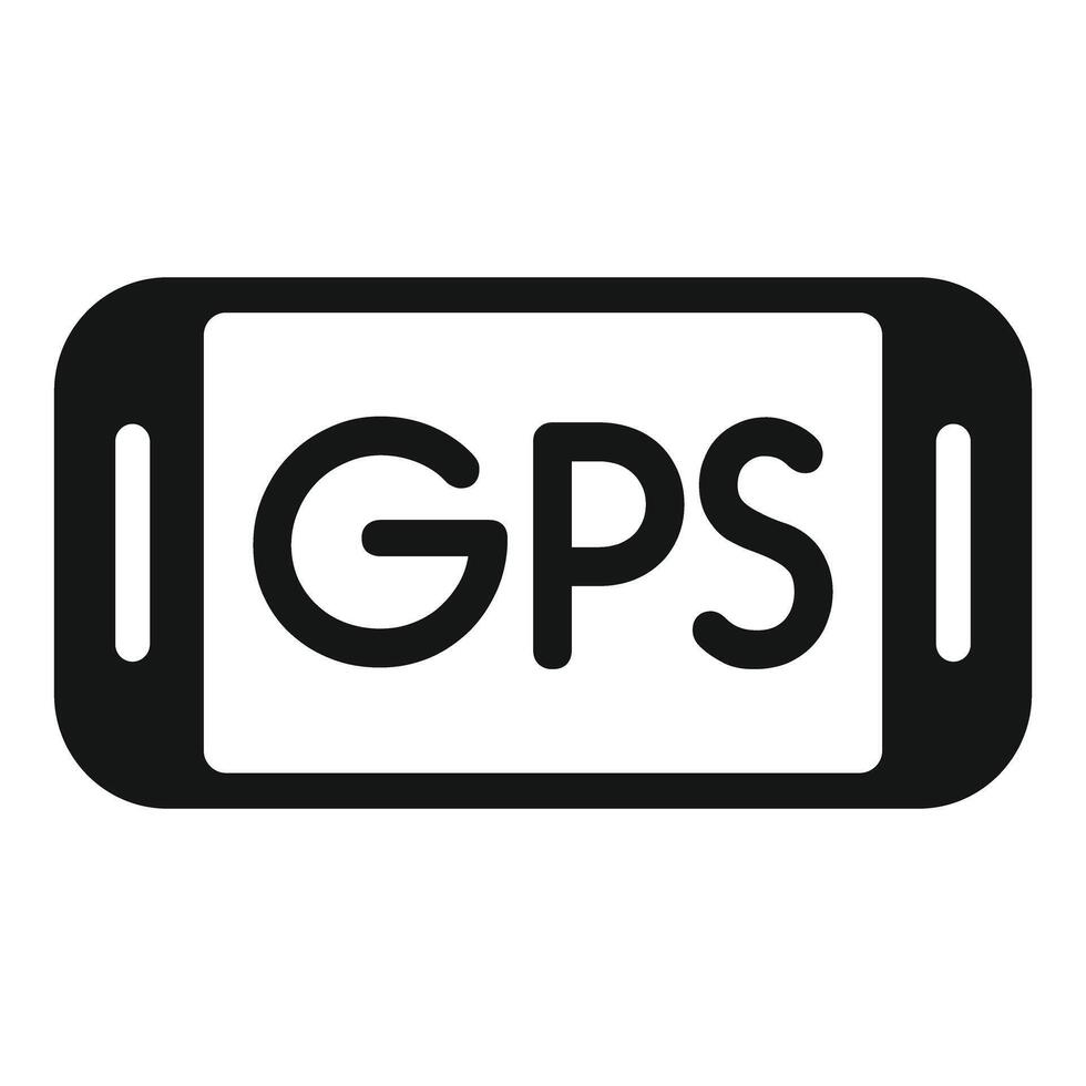 Smartphone showing gps navigation system vector