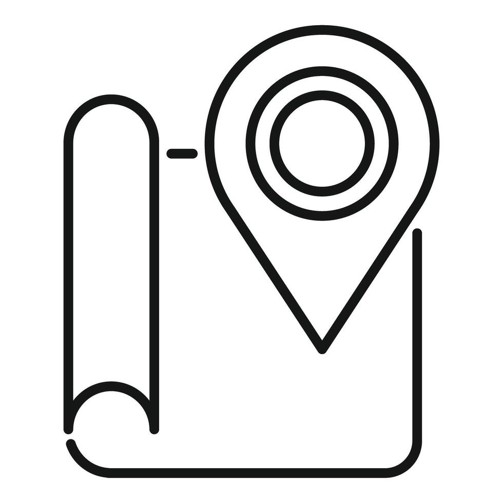 Location pin dropping on digital map for navigation vector