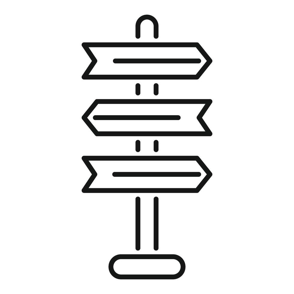 Signpost with three arrows pointing in different directions vector