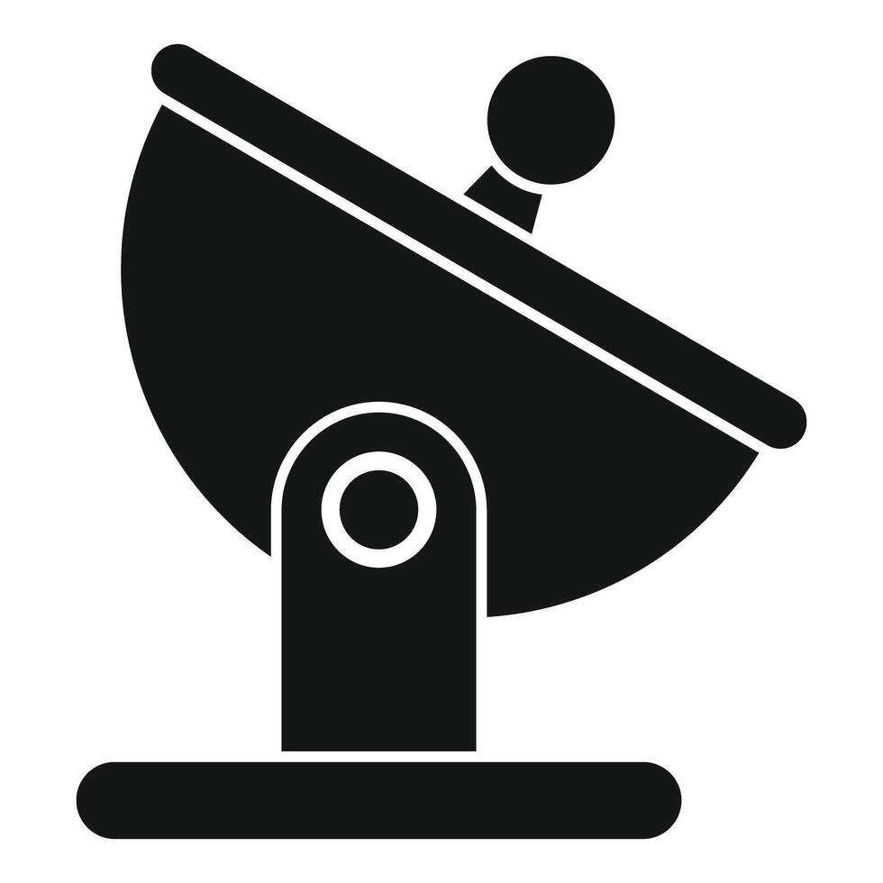 Satellite dish receiving signal from space for communication vector