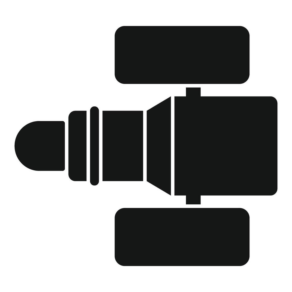 Professional digital video camera recording a movie vector
