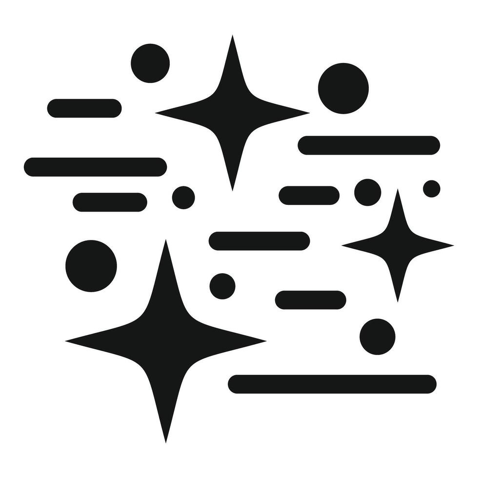 Black and white twinkle stars and circles abstract background vector