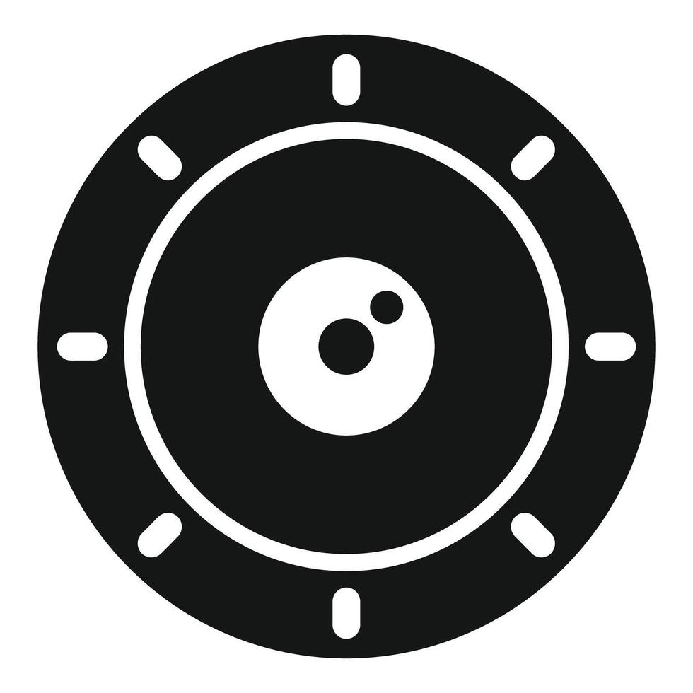 Eye security system monitoring icon showing digital surveillance vector