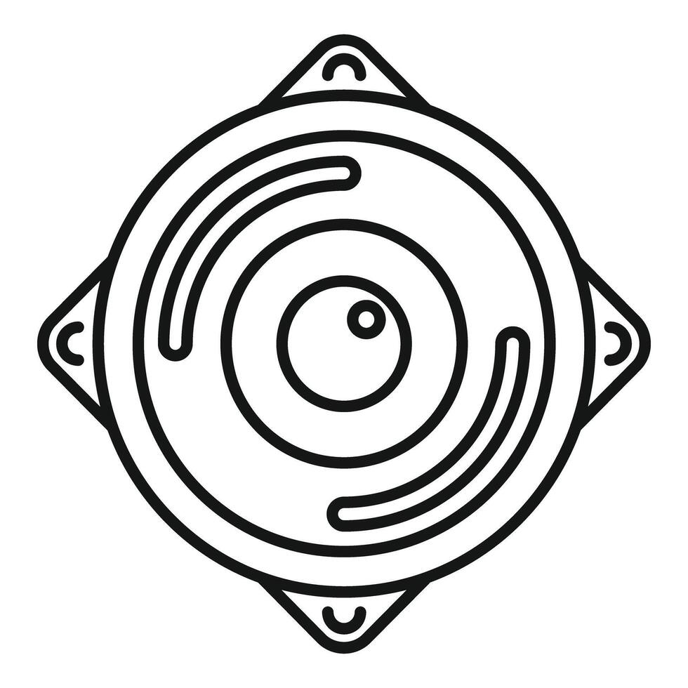 Round web camera is recording video content vector