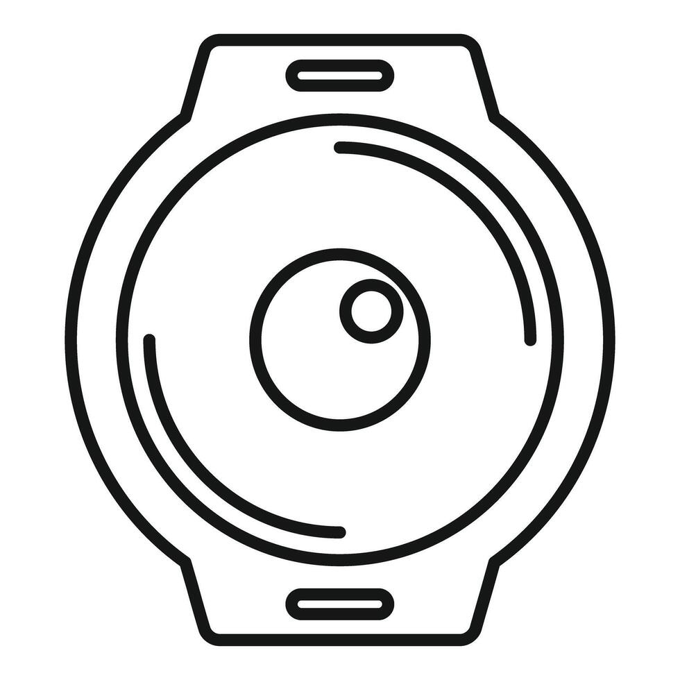 Line icon of a smartwatch, suggesting taking a photo vector