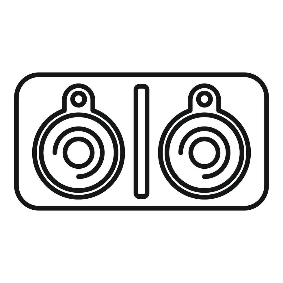 Earring display showing trendy fashion accessories vector