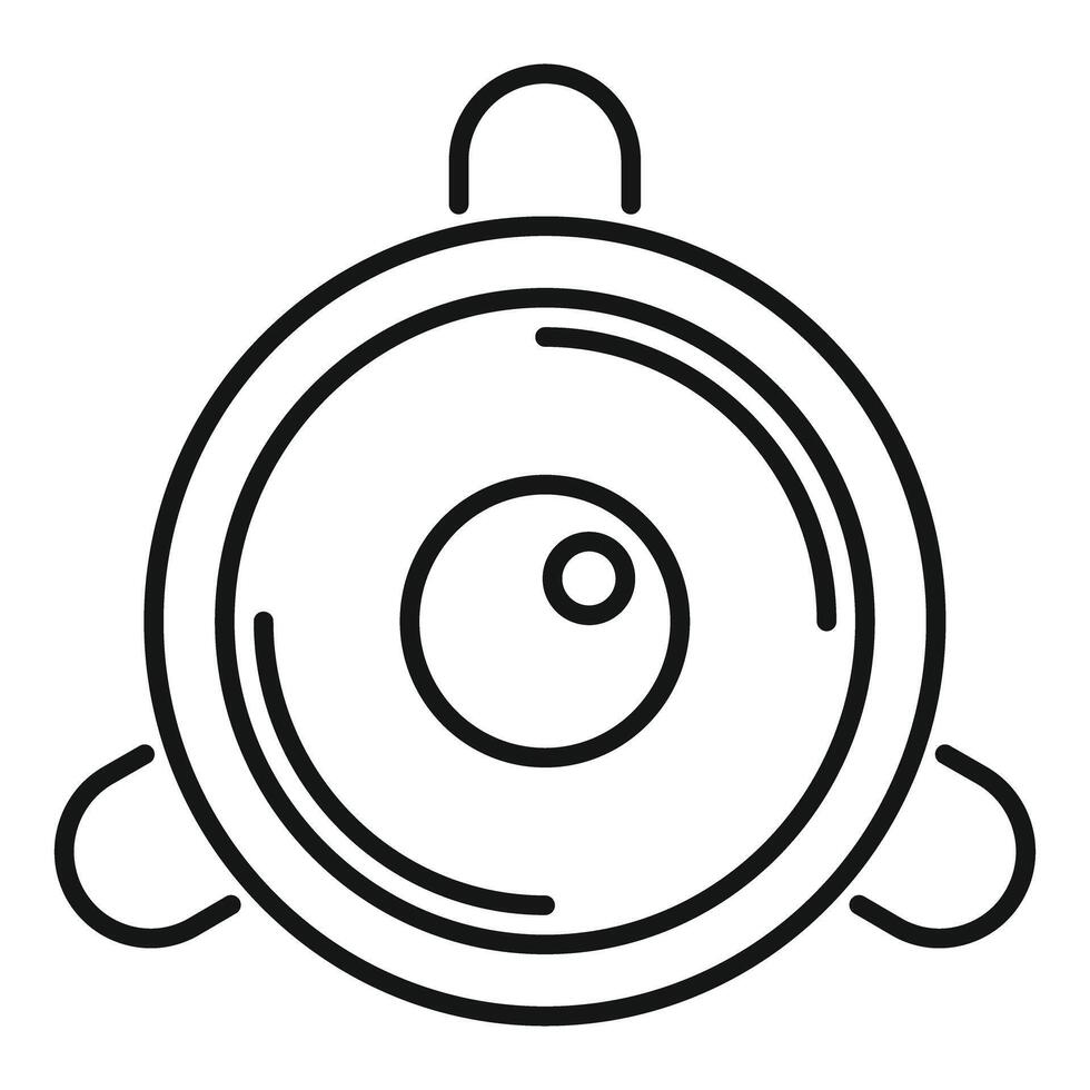 Security camera icon showing surveillance and protection vector