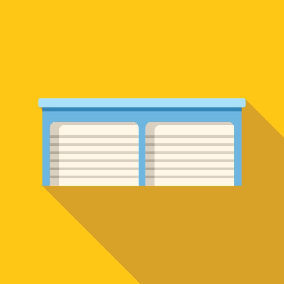 Large automatic double garage door is closing vector