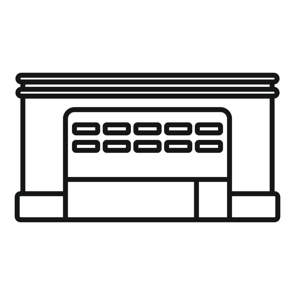 Big storage warehouse building for rent vector