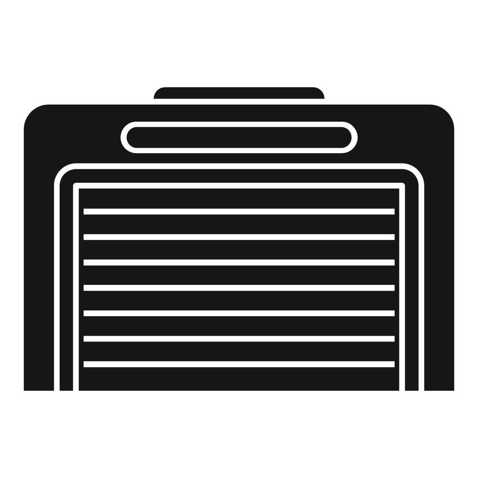 Simple icon of an automatic garage door being closed vector