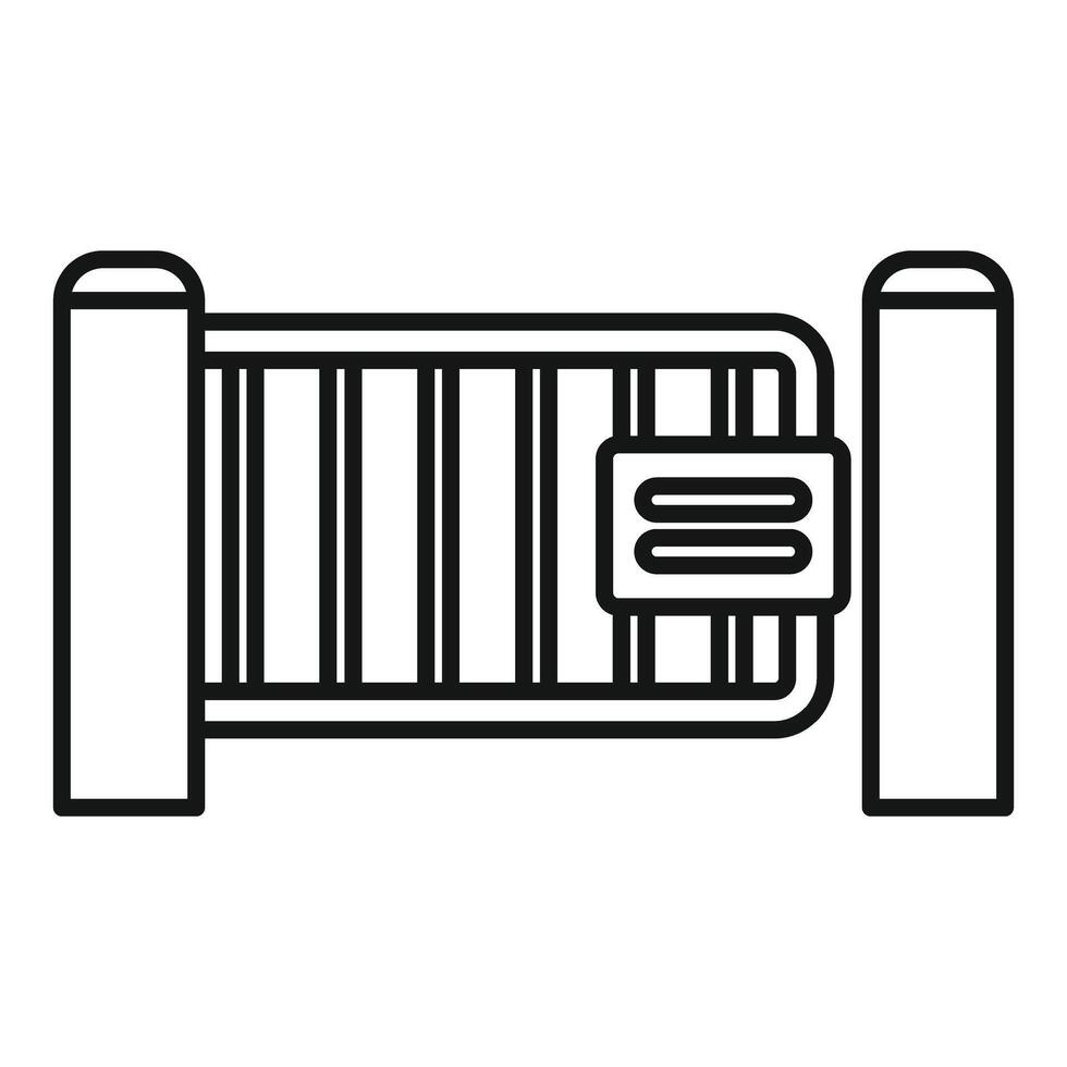 Automatic sliding gate system controlling access to private property vector