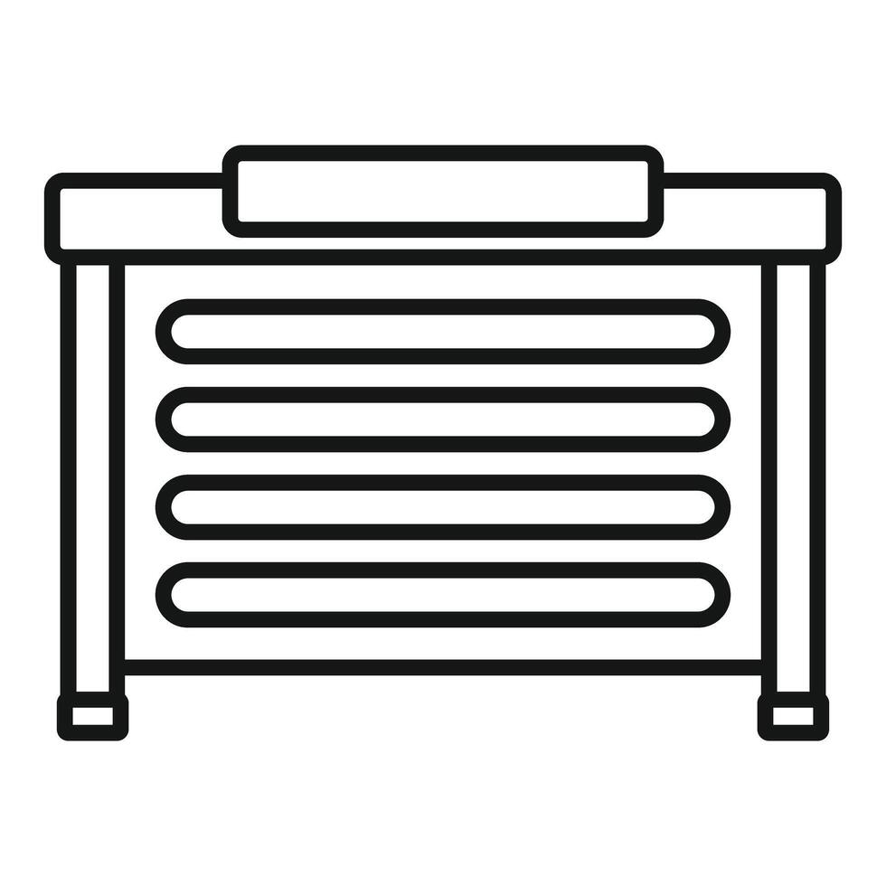 Radiator heating system providing warmth during winter season vector