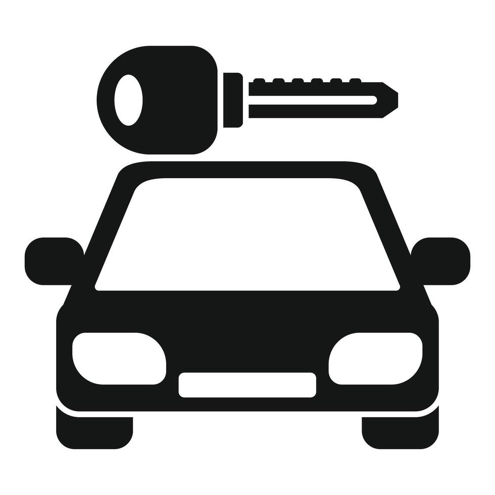 Car key unlocking vehicle concept icon vector