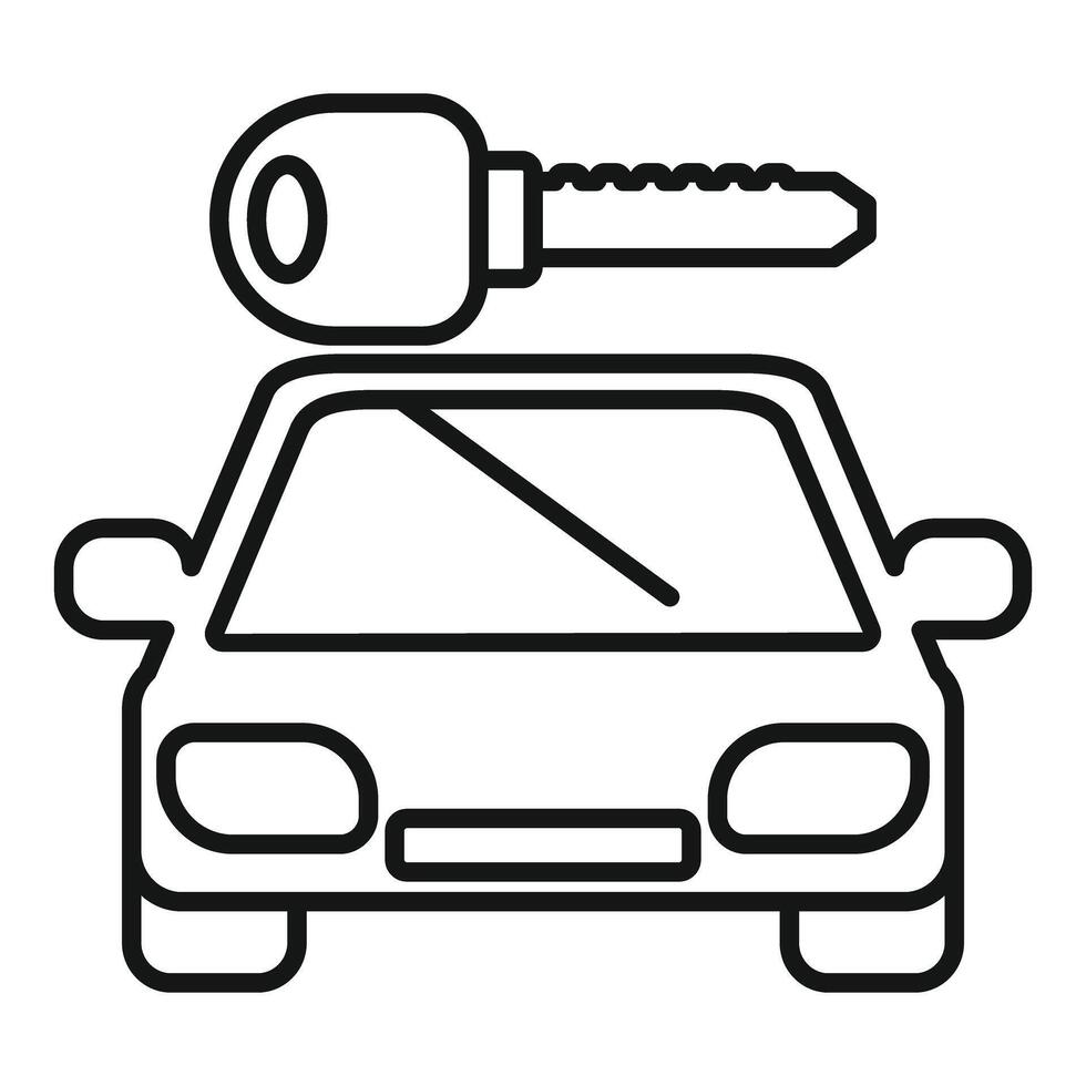 Car key unlocking vehicle access and transportation vector
