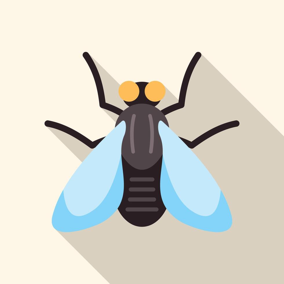 House fly spreading germs with its wings wide open vector