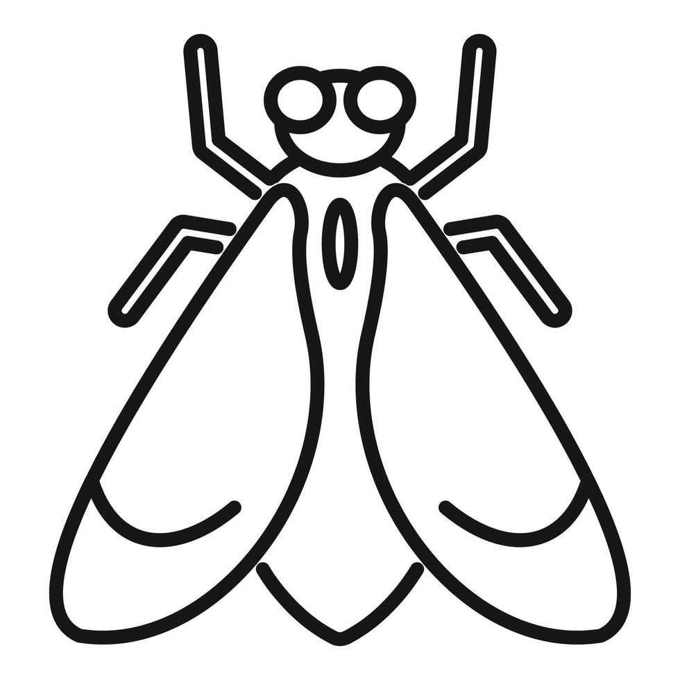 Big fly insect spreading wings icon thin line vector