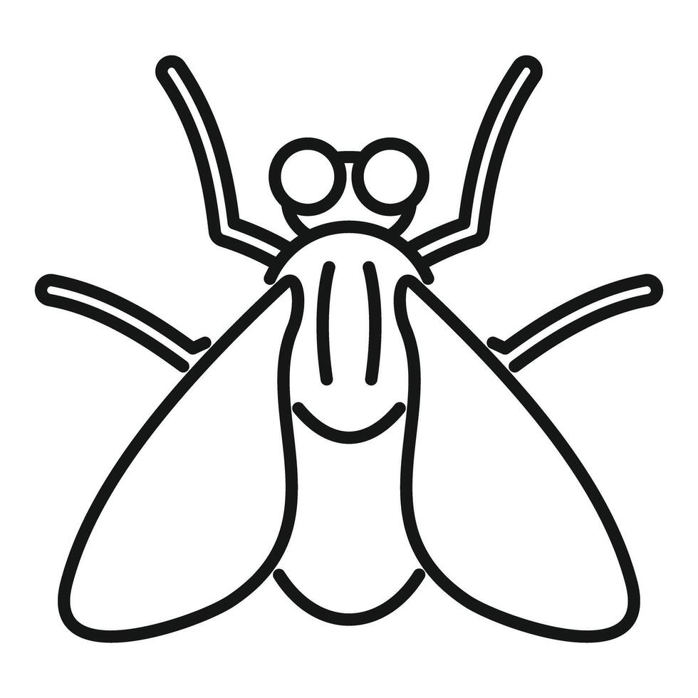 Housefly insect spreading germs with its tiny hairs icon vector