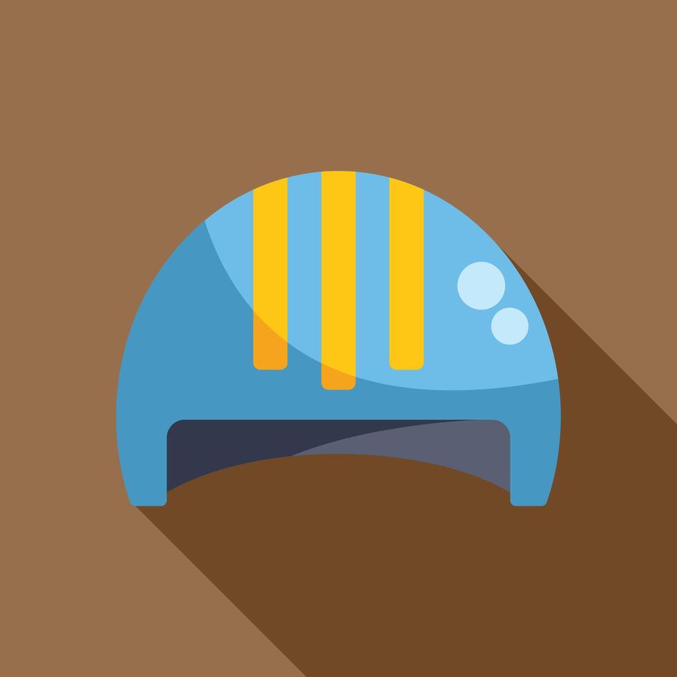 Blue and yellow construction worker hard hat providing safety on the job site vector