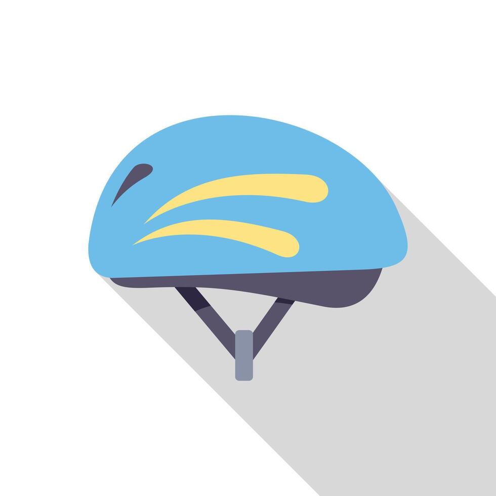 Blue bicycle helmet providing safety while cycling vector