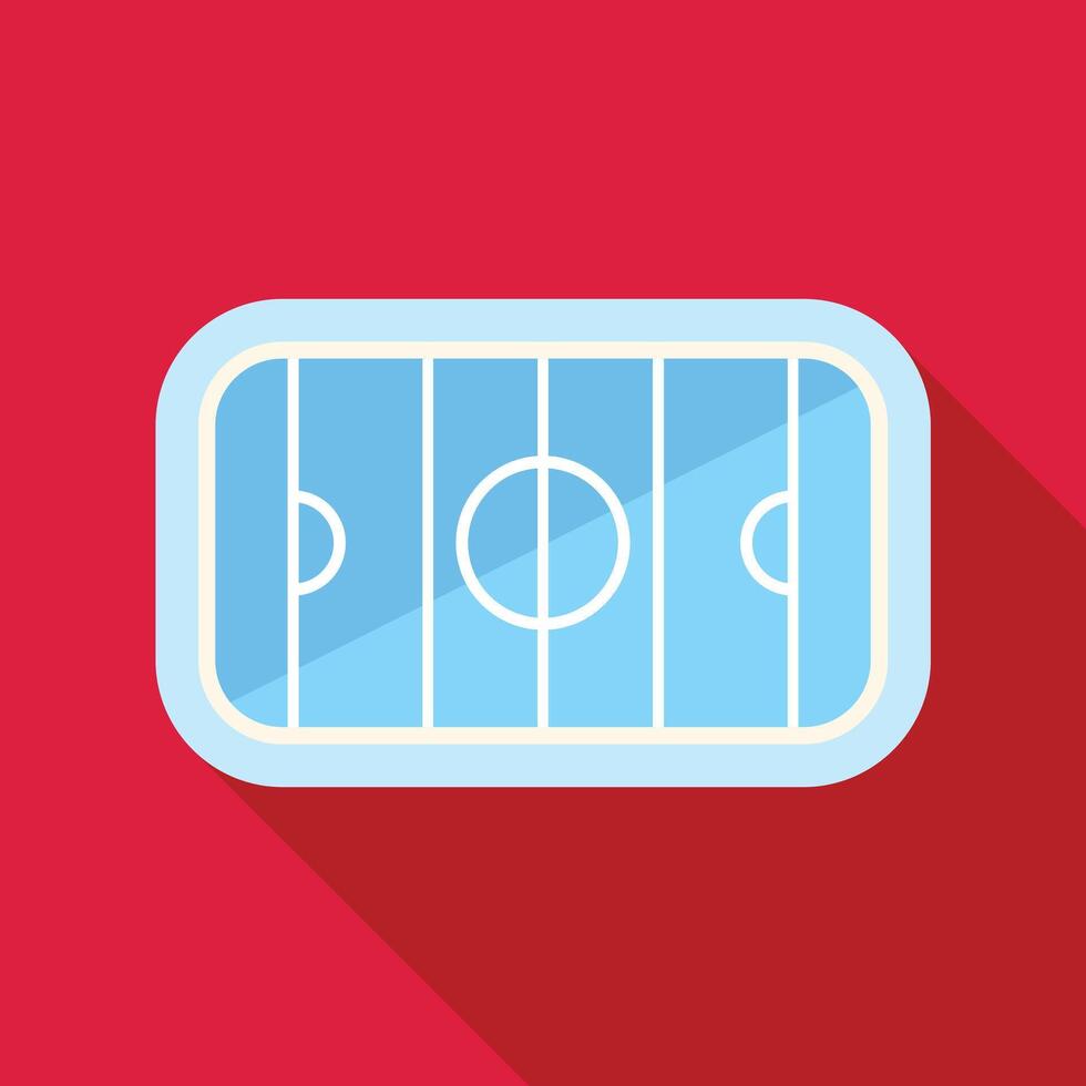 Minimalist football soccer pitch field top view with long shadow vector