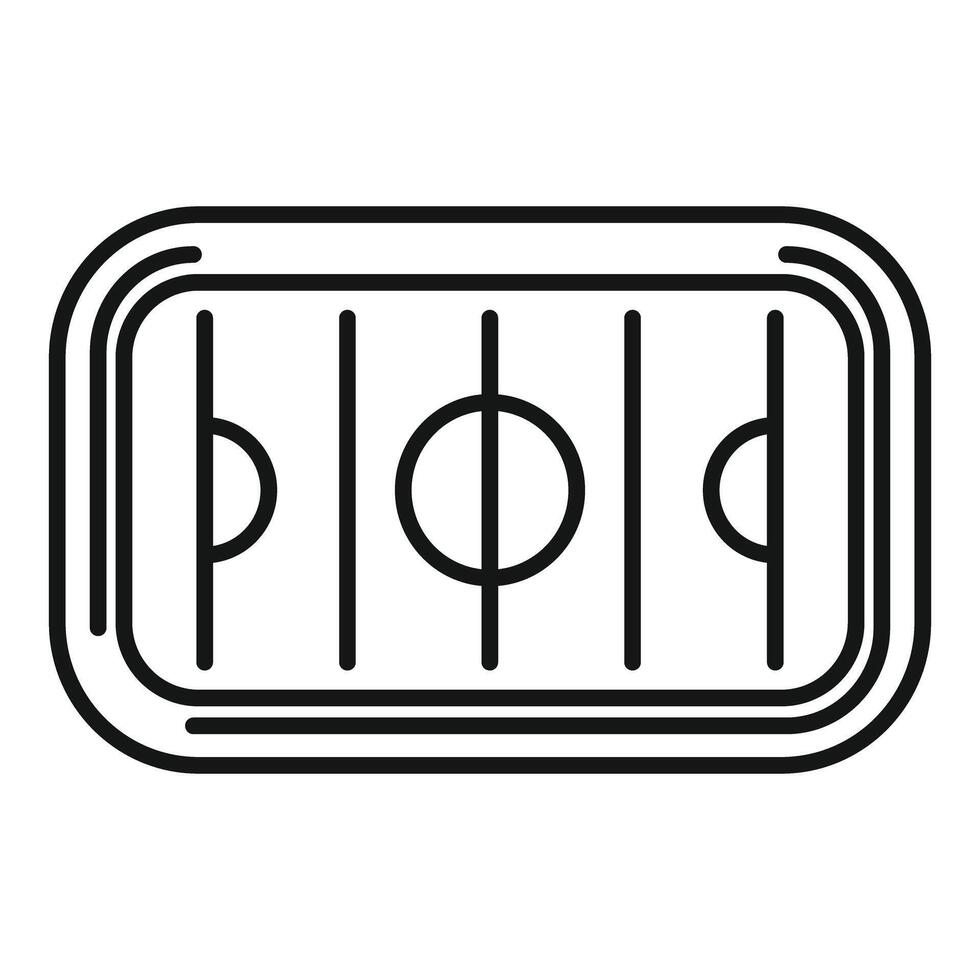 Illustration of a soccer field highlighting the midfield line and penalty areas of a football pitch vector