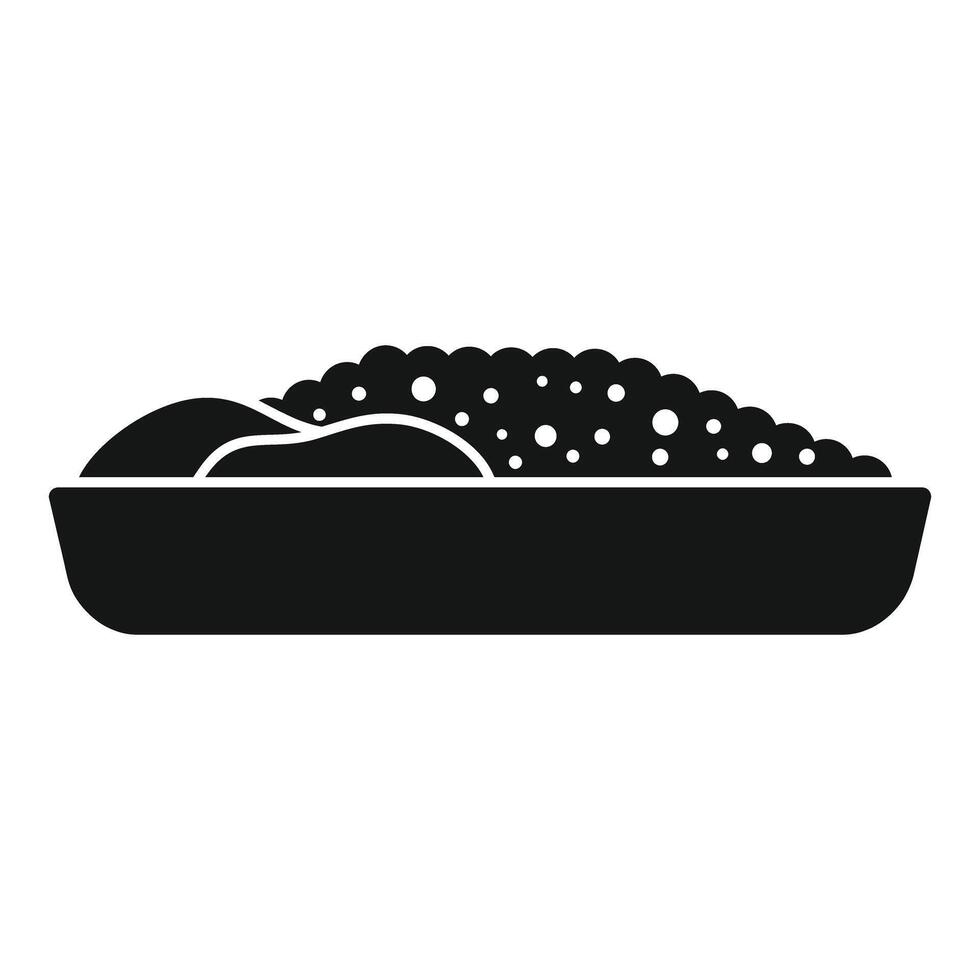 Tray containing delicious caviar appetizer with garnish vector
