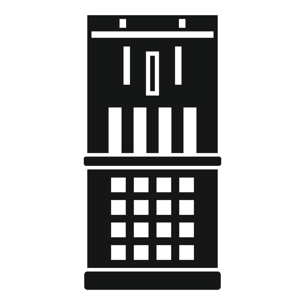 Big city building with square windows is reaching for the sky vector
