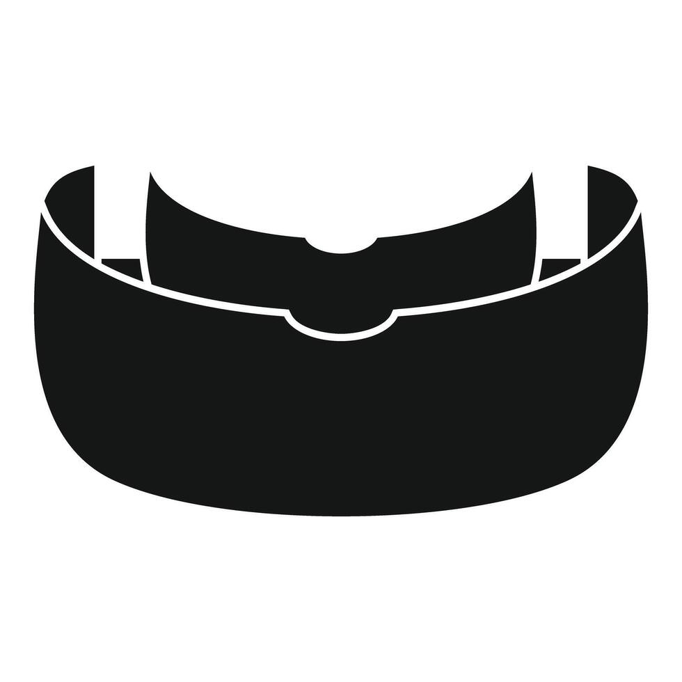 Open virtual reality headset presenting digital world vector