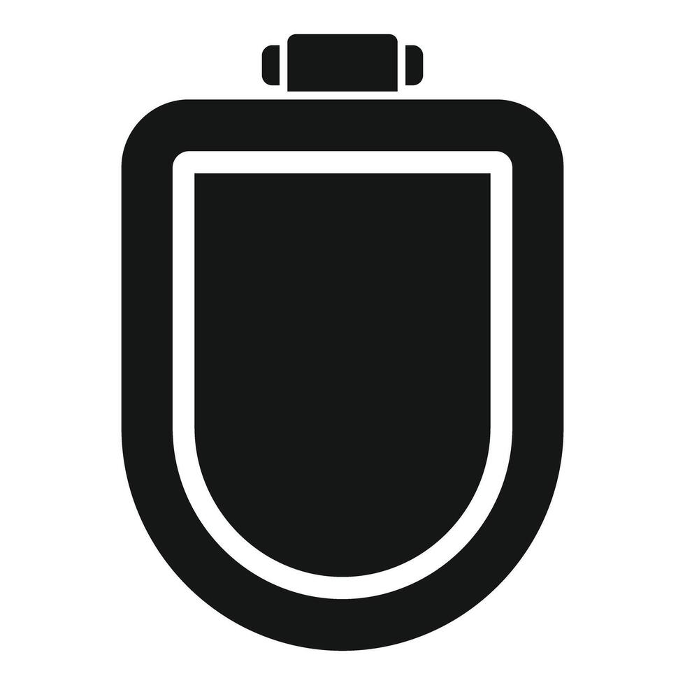 Black urinal icon showing restroom and toilet vector