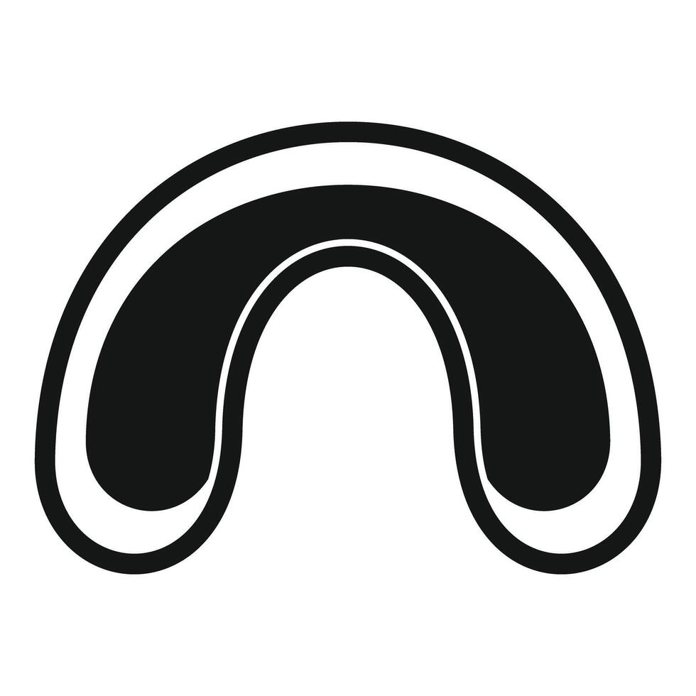 Boxing mouth guard protecting teeth icon simple style vector