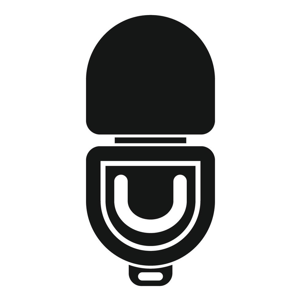 Studio microphone is recording audio sound wave icon vector