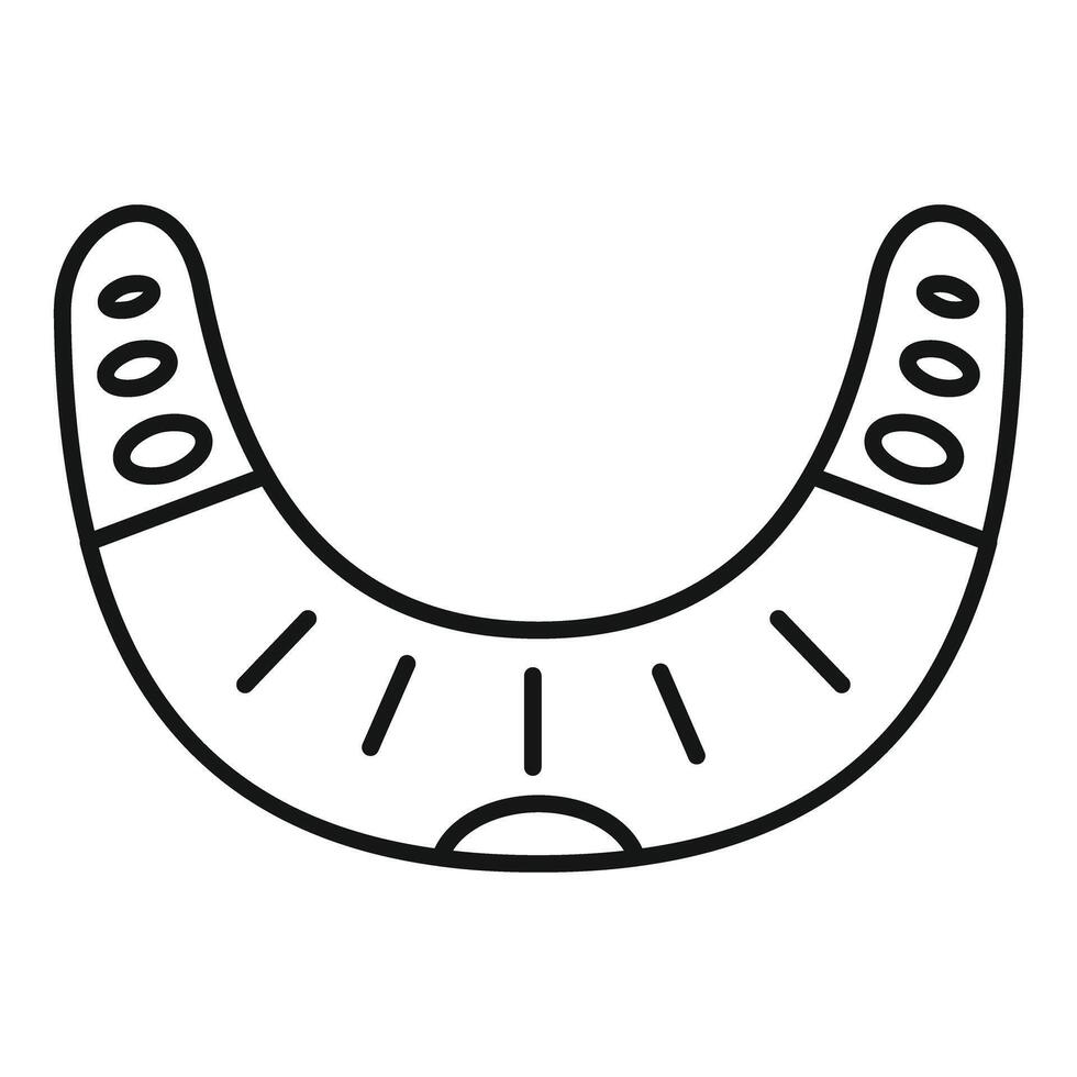This neck pillow is perfect for traveling, providing support and comfort while sleeping vector