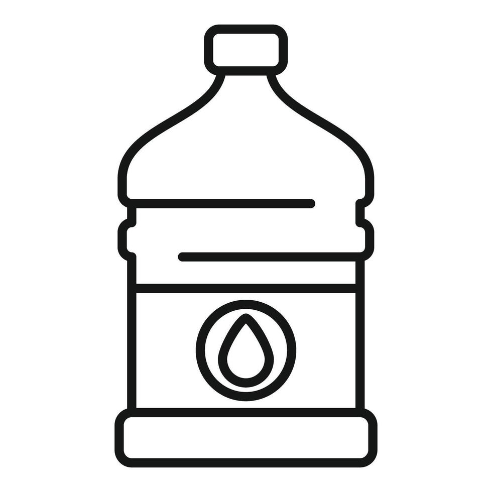 Big bottle of water with drop logo for branding vector